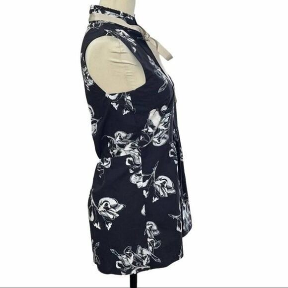 Dorothee Schumacher Sleeveless B/W  Classic Floral Blouse, Career, Coastal,  XS - Picture 6 of 9